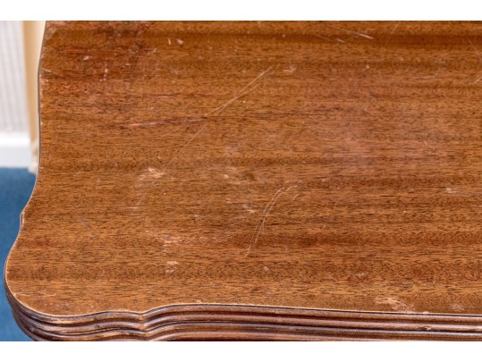 Chippendale Style Flip-Top Games Table With Extension Leaf, For Up-cycle