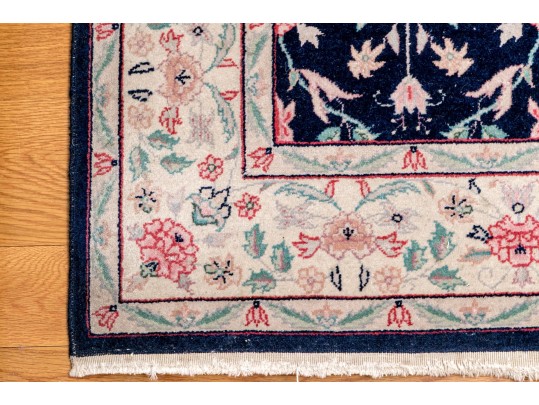 Hand-Knotted Indian Wool Carpet, 6' X 4'