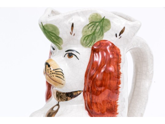 Collection Of Three English Staffordshire Hand-painted Ceramic Spaniels