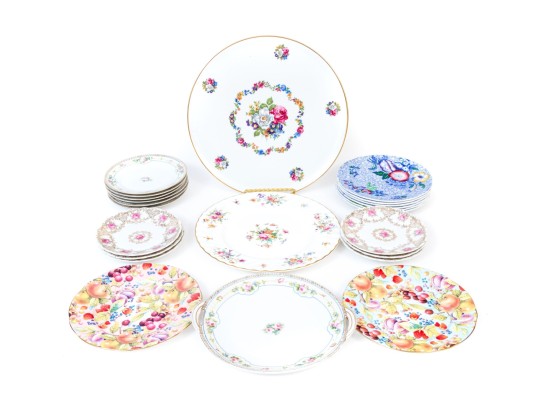 Assorted Collection Of 23 Pieces Of Decorative Floral Pattern China