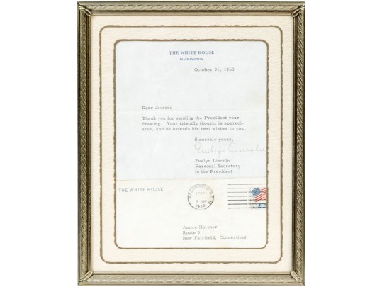 Letter Correspondence From JFK's Secretary Evelyn Lincoln, 1963