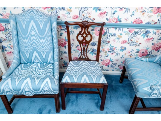 Set Of Six Chippendale Style Dining Chairs