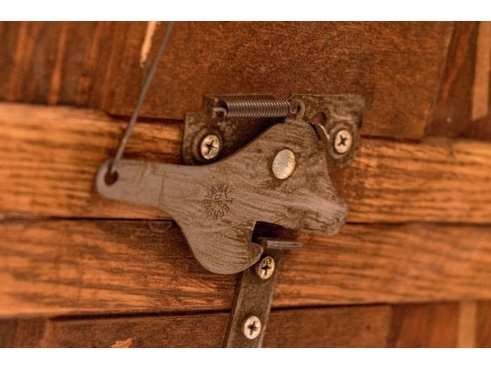 French Country Parquetry Dining Table And Ladderback Chairs, Probably Bausman Or Guy Chaddock