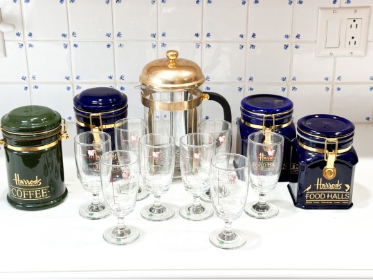 Thirteen Piece Collection Of Kitchen Storage Vessels And Coffee Accessories Including Harrods