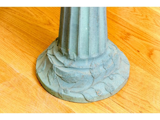 Resin Composite, Bronzed Finished Birdbath