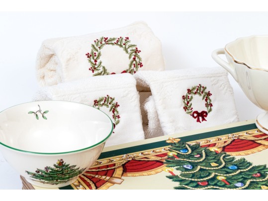 Decorative Christmas Lot, Including Spode 