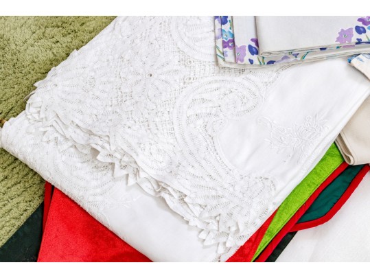 Quality Collection Of Ten Table Linens And Runners