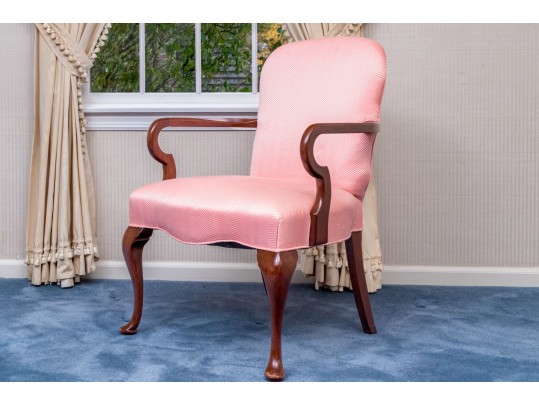 Queen Anne Style Mahogany Shepherds Crook Armchair