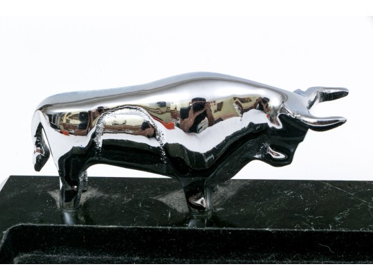 Bey Berk International Stock Market Themed Marble Pen Tray