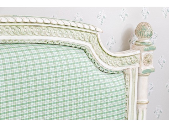 Custom Upholstered Carved King Sized Headboard