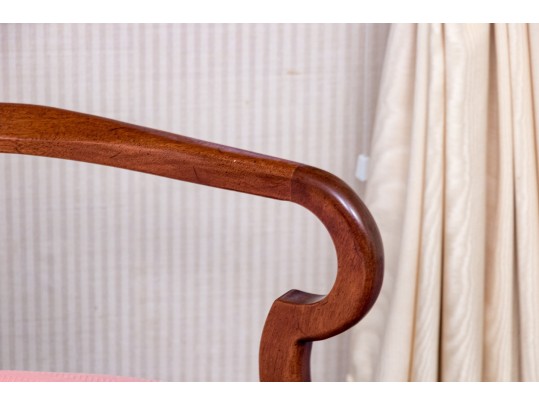 Queen Anne Style Mahogany Shepherds Crook Armchair