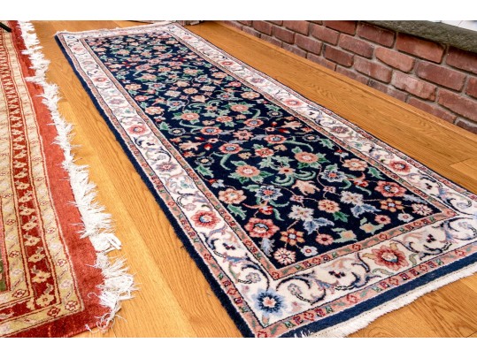 Hand-Knotted Indian Wool Runner, 7'-10