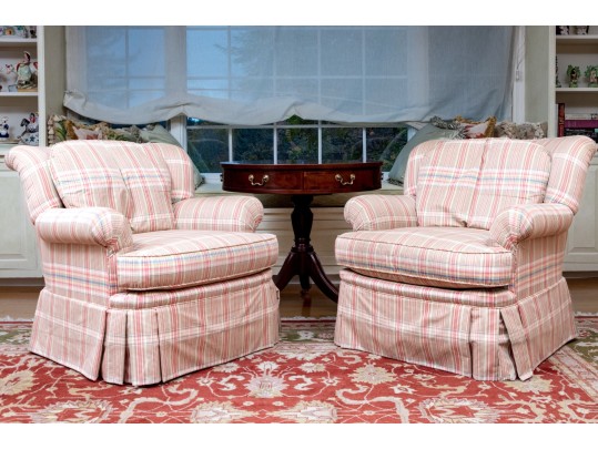 Quality Pair Of Pearson Upholstered Armchairs