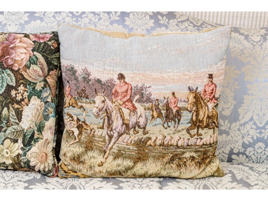 Vintage Collection Of Needlepoint And Upholstered Accent Pillows