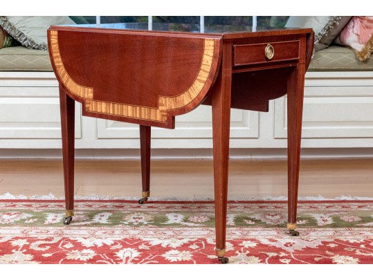 Baker Furniture Banded Mahogany Pembroke Table
