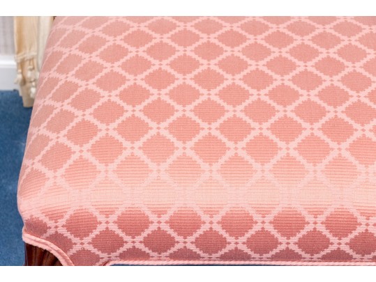 Custom Upholstered Queen Anne Style Bed End Bench