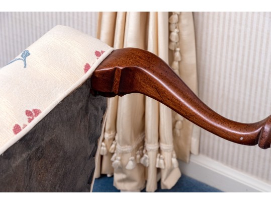 Queen Anne Style Custom Upholstered Wing Chair