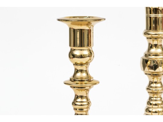 Collection Of Six Baldwin Brass Candlesticks, Including Two Pairs