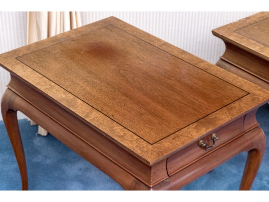 Pair Of Hickory Chair Co. Queen Anne Style End Tables