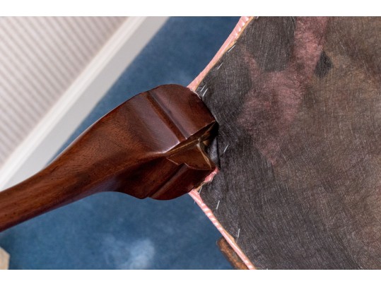 Queen Anne Style Mahogany Shepherds Crook Armchair