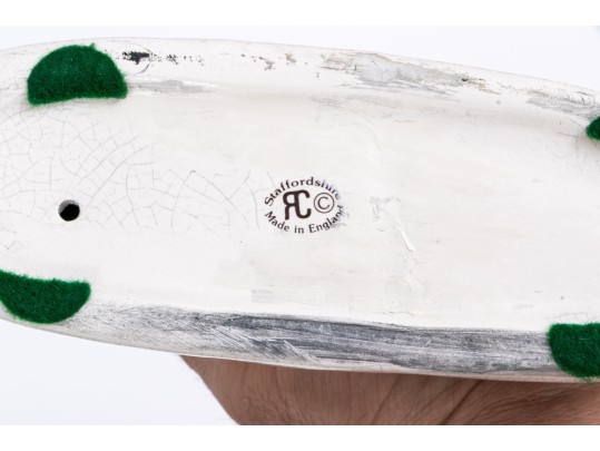 Three English Staffordshire Hand-Painted Ceramic Figures