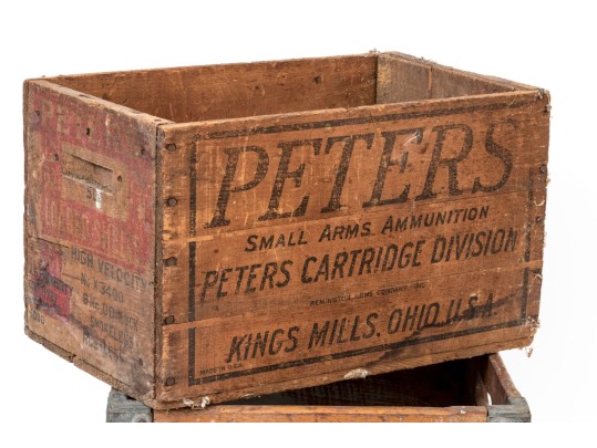 Two Vintage Wooden Storage Boxes