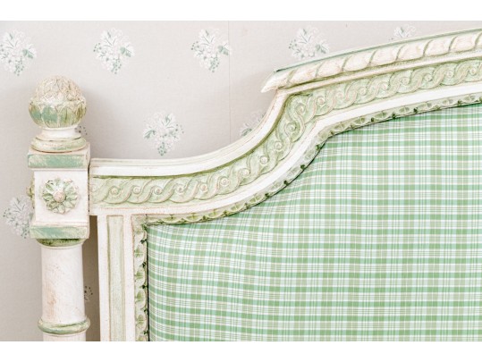 Custom Upholstered Carved King Sized Headboard