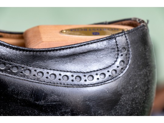 Collection Of Four Pairs Of Mens Dress Shoes, Including Ferragamo, Sizes: 10 1/2 And 11.