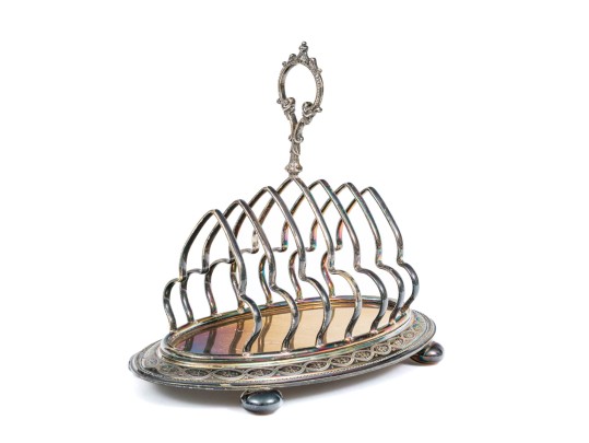 Antique Victorian English Silver-plated Toast Rack.