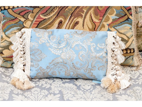 Vintage Collection Of Needlepoint And Upholstered Accent Pillows