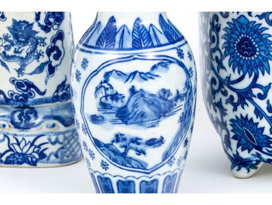 Group Of Assorted Chinese Blue And White Porcelain