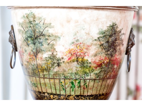 Pair Of The Bradburn Gallery Tole Urn Form Table Lamps