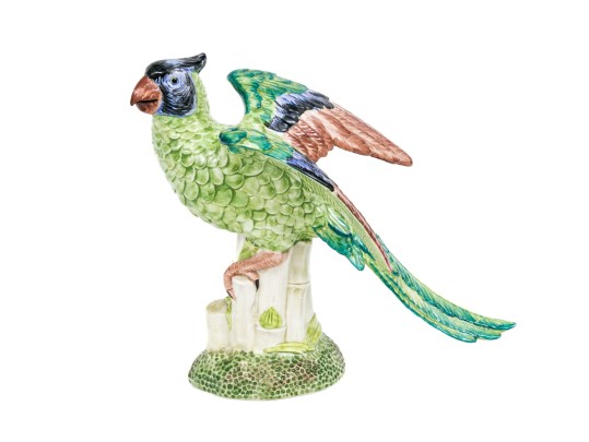 Quality Italian Majolica Chelsea House Ceramic Parrot