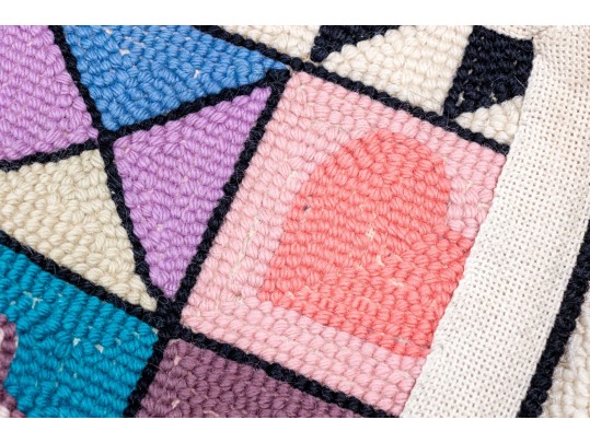 Handmade Welcome Friends Wool Mat