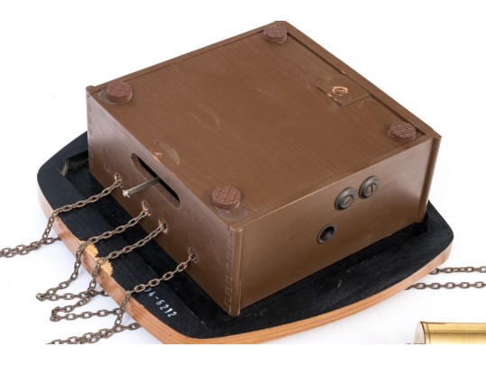 Mid-Century German Kienzle Teak Mechanical Wall Clock With Pendulum And Weights