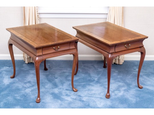 Pair Of Hickory Chair Co. Queen Anne Style End Tables