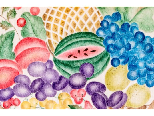 Signed Theorem Painting Of A Basket Of Fruit, 1980