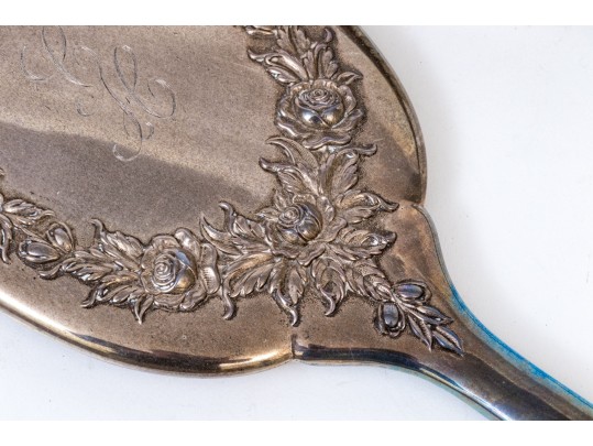 S. Kirk & Sons Sterling Silver Hand Mirror And Hair Brush