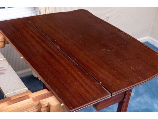 Chippendale Style Flip-Top Games Table With Extension Leaf, For Up-cycle