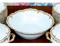 40 Piece French Elite Limoges Gilt Trimmed Porcelain Service