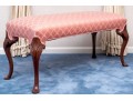 Custom Upholstered Queen Anne Style Bed End Bench