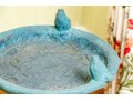 Resin Composite, Bronzed Finished Birdbath