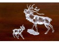 Swarovski Crystal Figurines Of Stag And Fawn