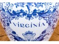 Williamsburg Restoration Dutch Delft Lidded Tobacco Jar