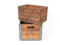 Two Vintage Wooden Storage Boxes