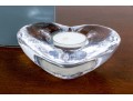 Gorgeous Pair Of Simon Pearce Heart Form Glass Votive Holders