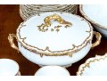 40 Piece French Elite Limoges Gilt Trimmed Porcelain Service