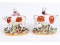 Pair Of 19th Century English Staffordshire Hand-painted Figural Sculptures