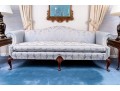 English Chippendale Style Camelback Custom Upholstered Sofa