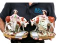 Pair Of 19th Century English Staffordshire Hand-painted Figural Sculptures